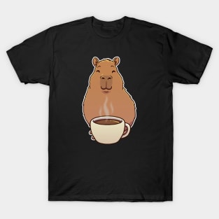 Capybara with Coffee Cup T-Shirt